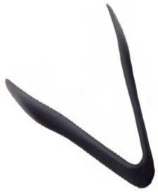 Tablecraft Silicone and Stainless Steel Tong, 7 inch