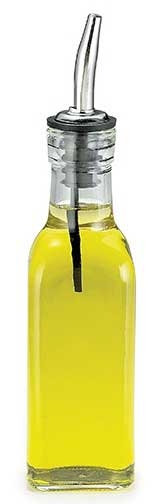 Tablecraft Oil and Vinegar Bottle with Stainless Steel Pourer, 6 Ounce -- 12 per case.