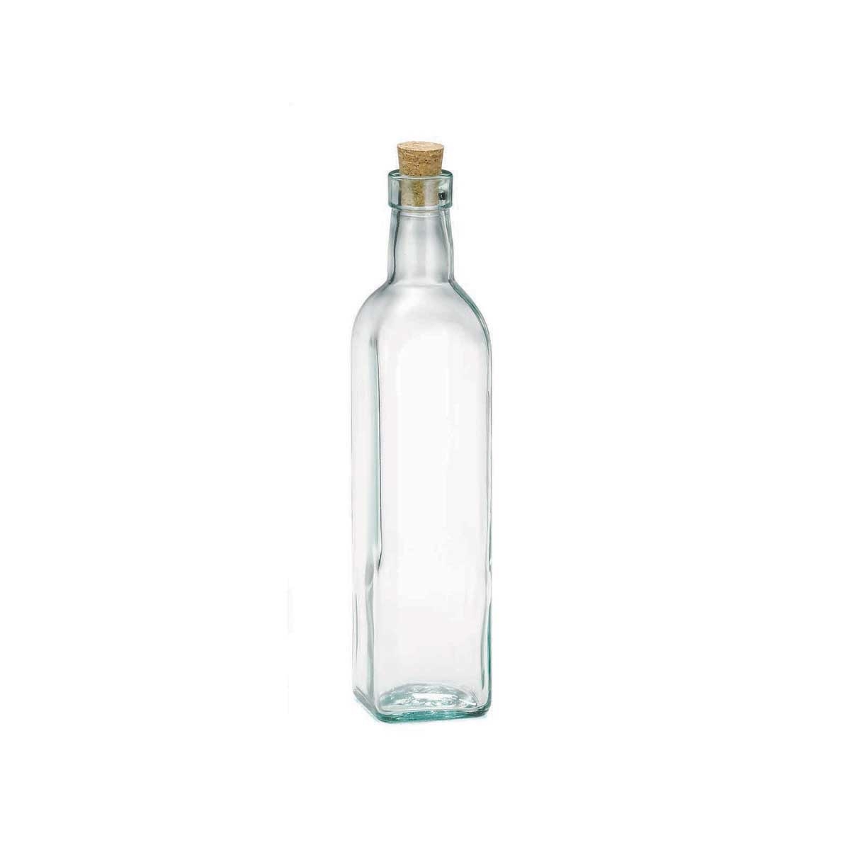 Tablecraft Prima Oil and Vinegar Bottle with Cork, 16 Ounce -- 12 per case