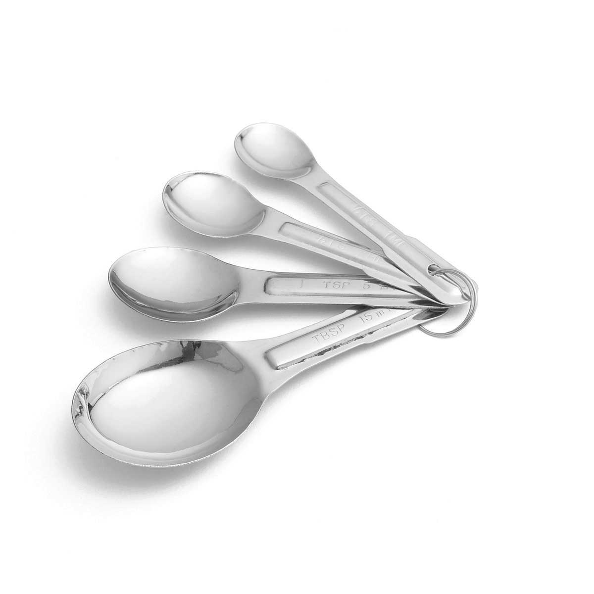 Tablecraft Stainless Steel 4 Pieces Measuring Spoon Set