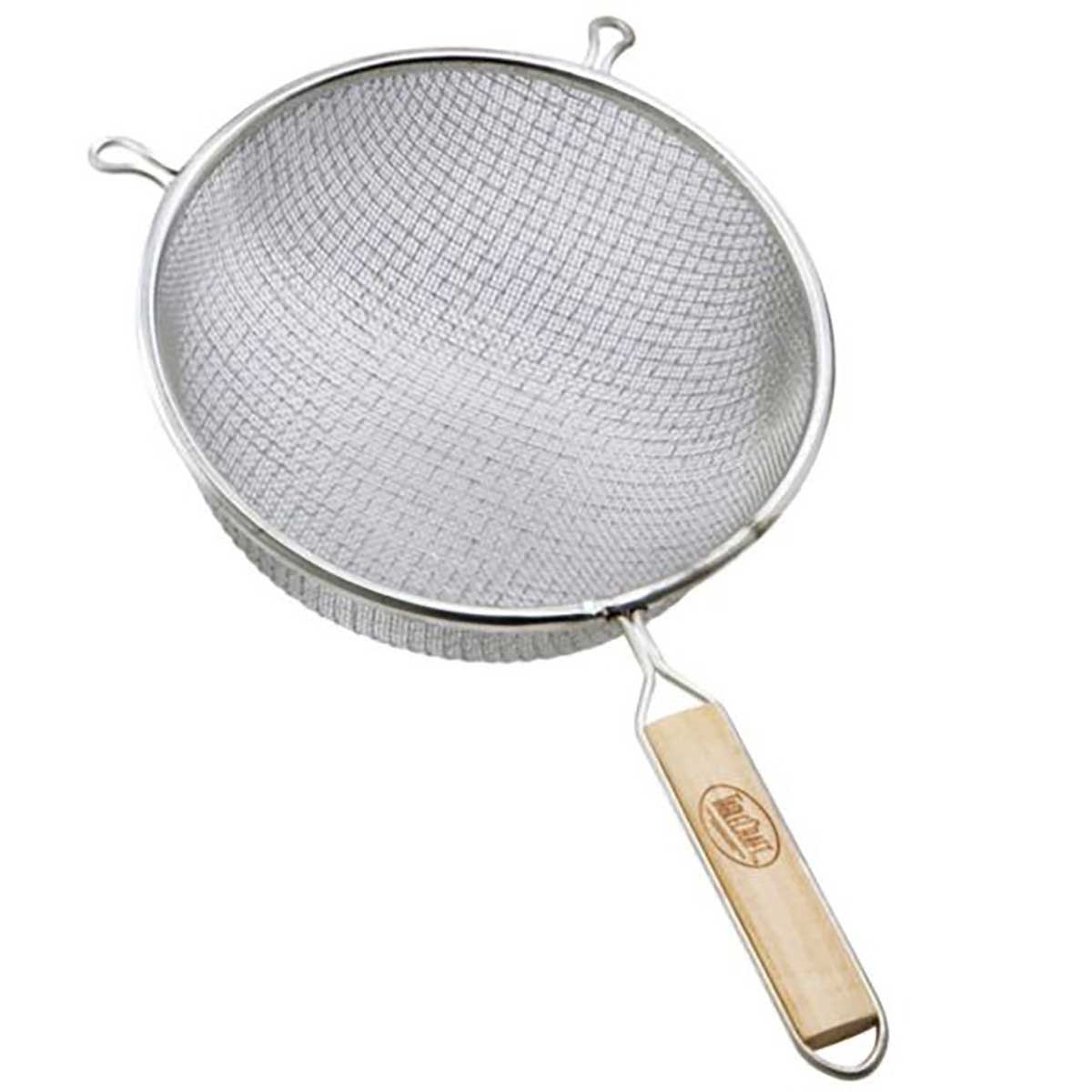 Tablecraft Tin Plated Fine Double Mesh Strainer, 8 inch