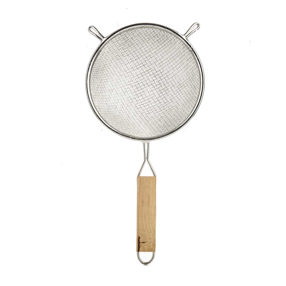 Tablecraft Tin Plated Medium Double Mesh Strainer, 6.25 inch