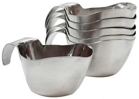 Tablecraft 18/8 Stainless Steel Stackable Gravy Boat, 12 Ounce Capacity