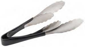 Tablecraft Anti Microbial Black Vinyl Coated Stainless Steel Tong, , 6 inch