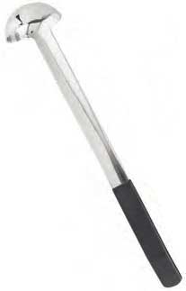 Tablecraft Anti Microbial Black Vinyl Coated Stainless Steel Ladle with 11.5 inch Handle, 1 Ounce Capacity