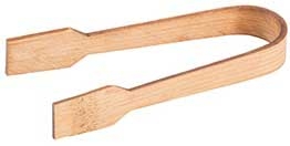 Tablecraft Bamboo Paddle Tong, 3.5 inch - 12 count per pack -- 12 packs per case.