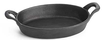 Tablecraft Cast Iron Oval Au Gratin, 8 x 6 x 1 1/2 inch