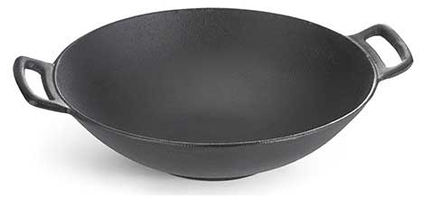Tablecraft Cast Iron Wok, 14 inch Dia x 3.625 inch