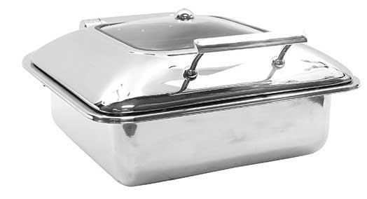Tablecraft Quickview 2/3 Size Induction Chafer with Glass Window, 15.875 x 16.75 x 8.25 inch