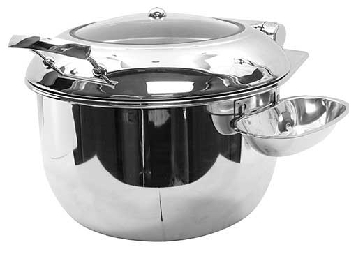 Tablecraft Quickview Stainless Steel Soup Induction Server, 19 x 13.75 inch