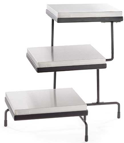 Tablecraft Three Tiered Stand with Half Size Cooling Plate, 22.5 x 20.5 x 20.5 inch