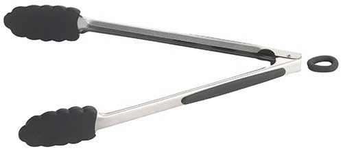 Tablecraft Silicone Tong with Stainless Steel Handle, 13.5 inch