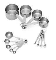 Tablecraft Stainless Steel Bakers Dozen Measuring Set -- 6 per case.