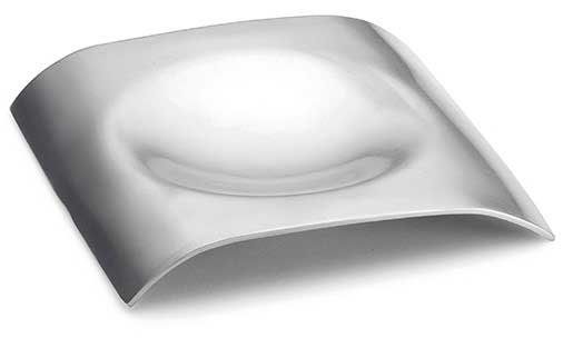Tablecraft Stainless Steel Single Spoon Rest, 5 x 5 x 0.75 inch
