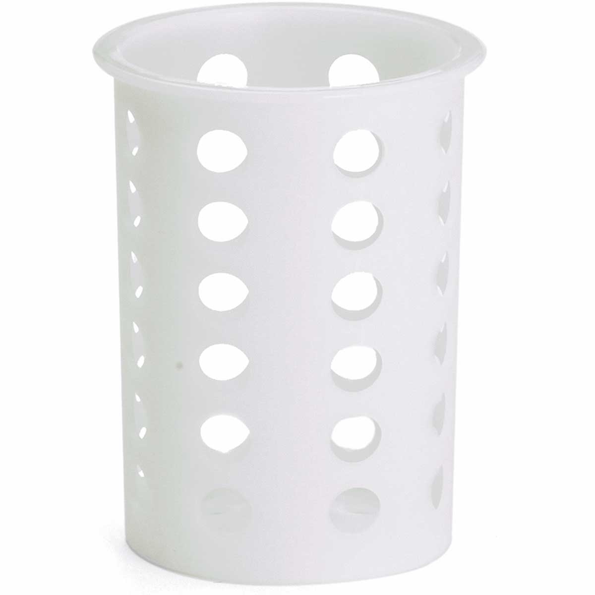 Tablecraft Plastic White Flatware Cylinder -- 12 per case