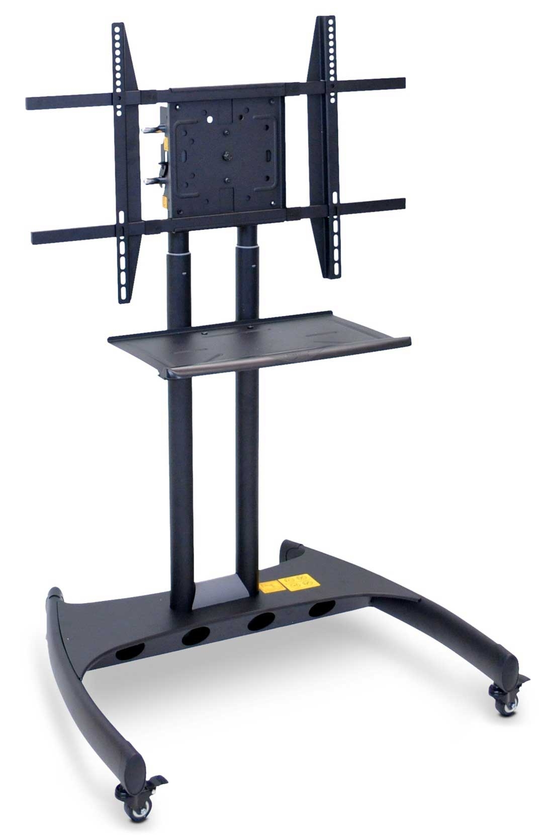Luxor Black Adjustable Height Rotating LCD TV Stand and Mount, 33 x 28.25 x 42 to 62 inch Height