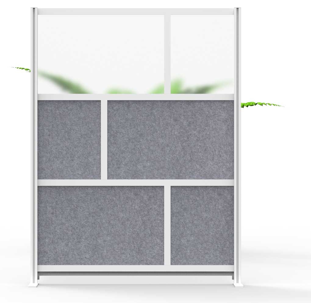 Luxor Modular Room Divider Wall System with 53 x 70 inch Starter Wall