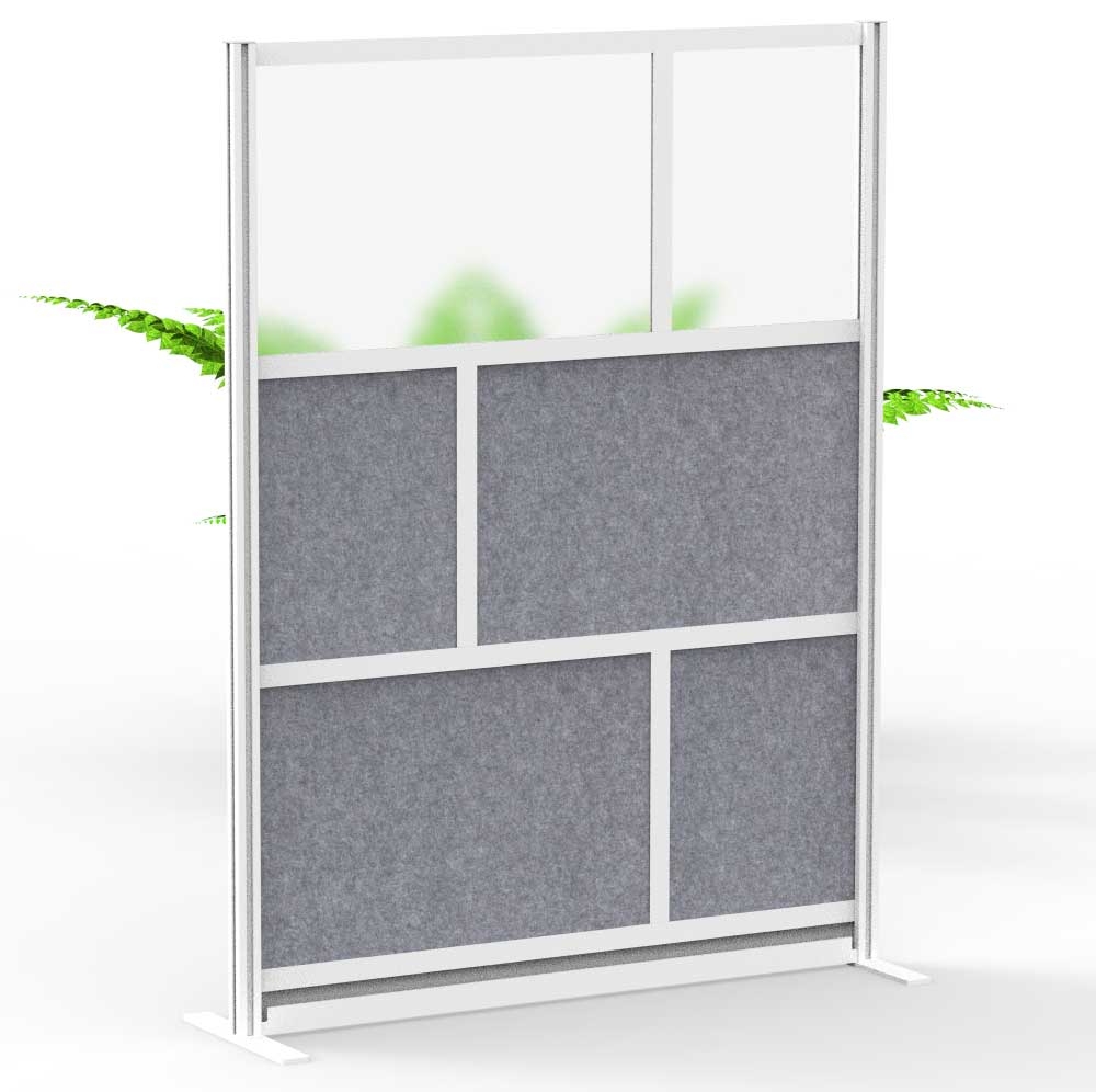 Luxor Modular Room Divider Wall System with 53 x 70 inch Starter Wall
