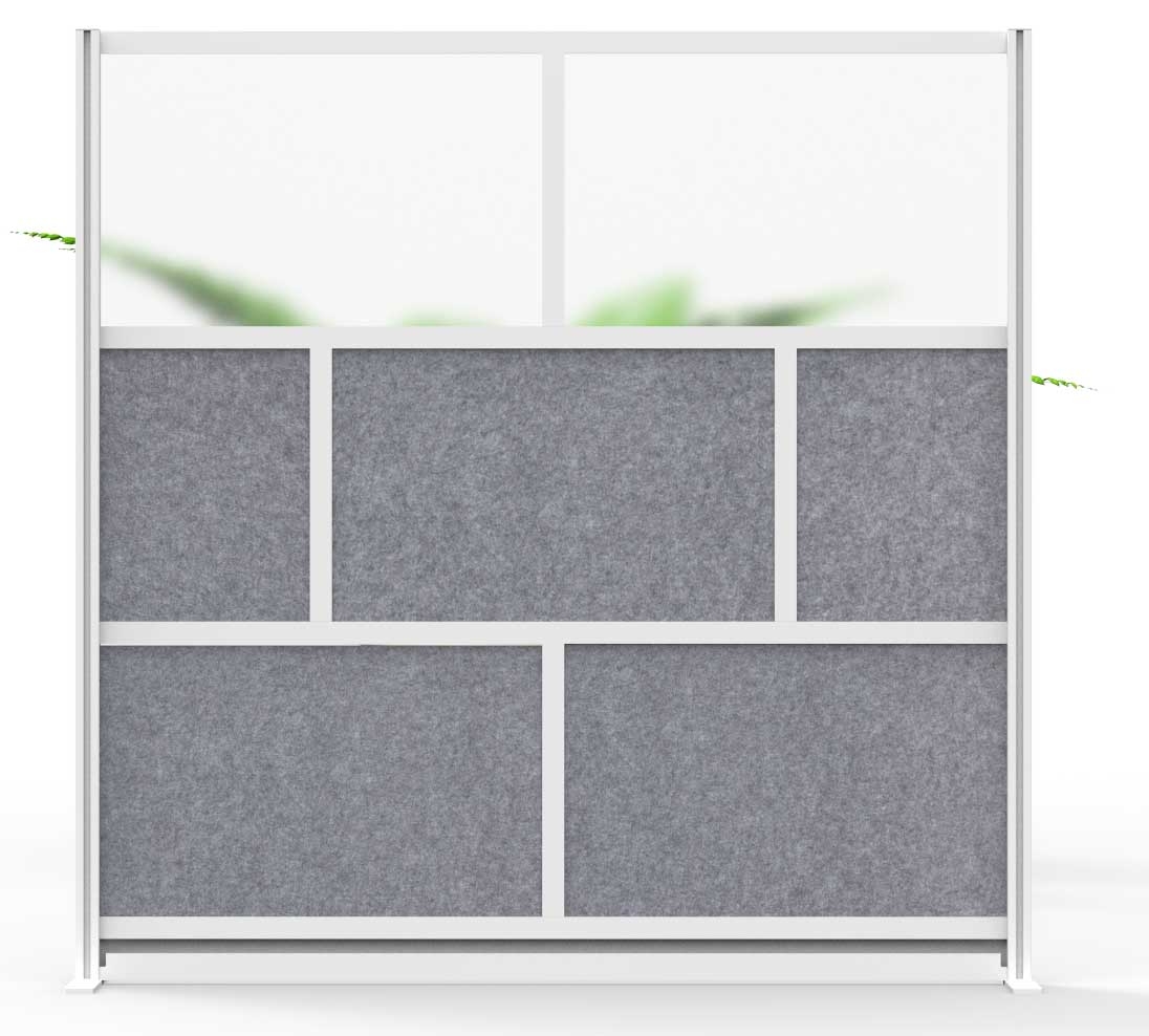 Luxor Modular Room Divider Wall System with 70 x 70 inch Starter Wall