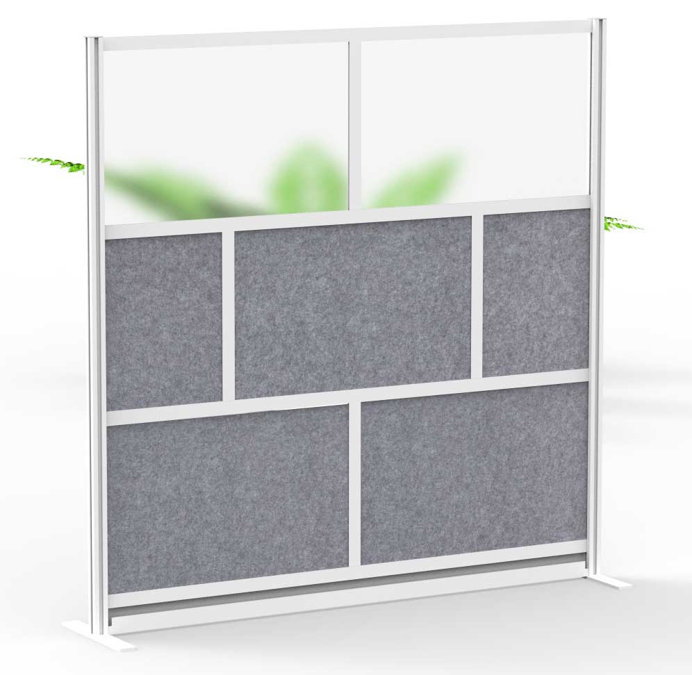 Luxor Modular Room Divider Wall System with 70 x 70 inch Starter Wall