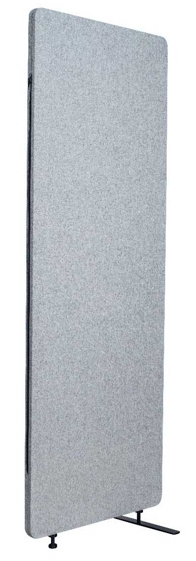 Luxor Misty Gray RECLAIM Acoustic Room Dividers with Expansion Panel, 24 x 1.25 x 66 inch Height