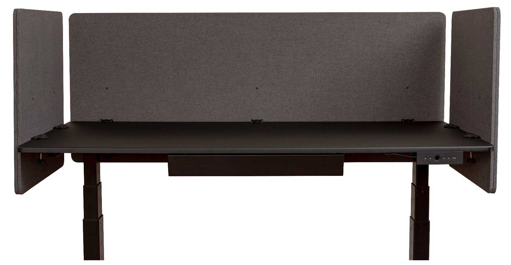 Luxor Slate Gray RECLAIM Desktop Privacy Panel, 60 x 24 inch Height