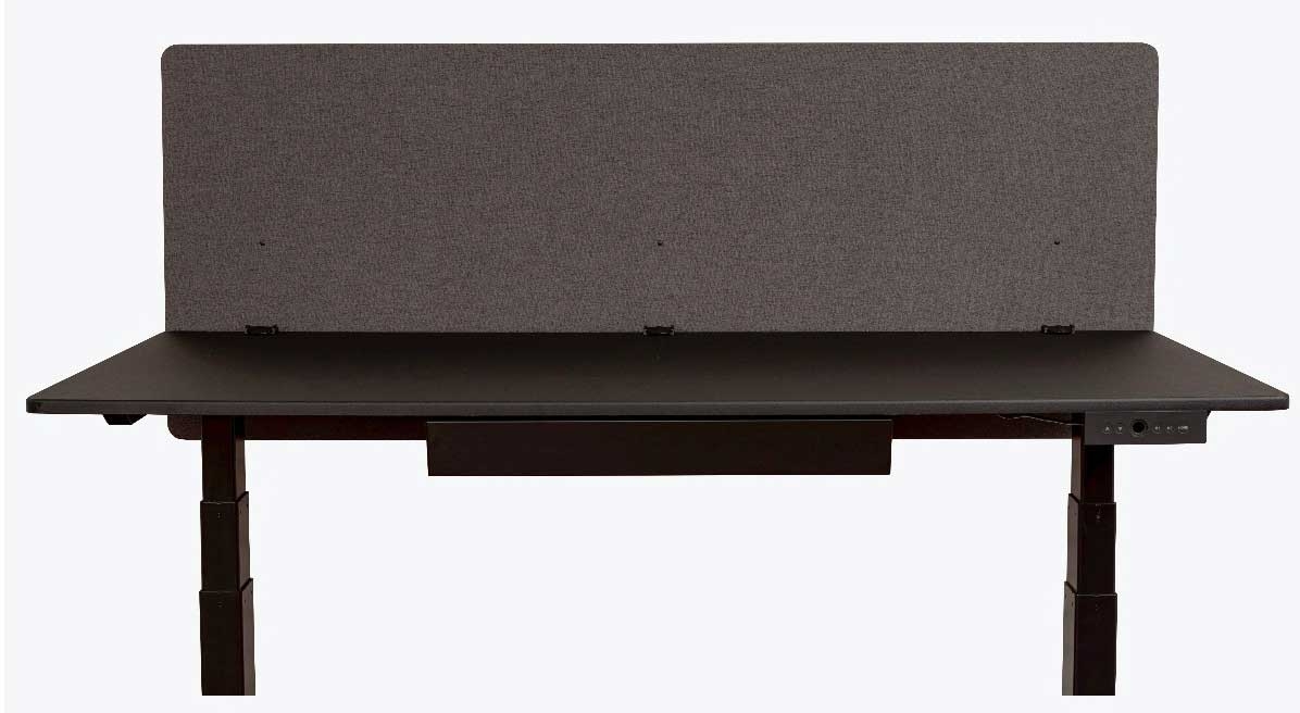 Luxor Slate Gray RECLAIM Desktop Privacy Panel, 60 x 24 inch Height