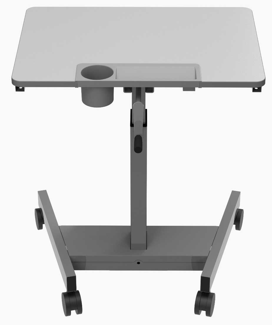 Luxor Black Student Sit Stand Desk with Crank Handle, 27.5 x 19.5 x 29 to 42 inch Height