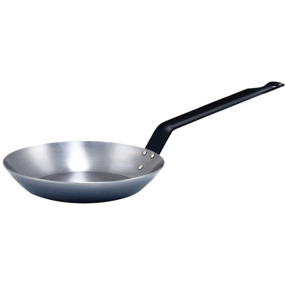 Winco Polished Carbon Steel French Style Fry Pan, 12 5/8 inch -- 3 per case.