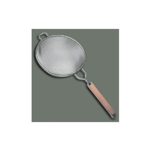 Winco Tinned Single Medium Mesh Strainer, 10 1/4 inch.