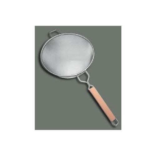 Winco Tinned Medium Double Mesh Strainer, 6 1/4 inch.