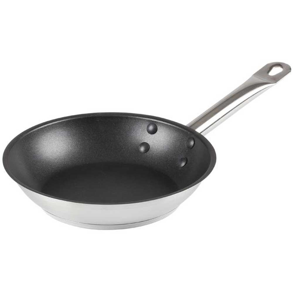 Winco Stainless Steel Non Stick Fry Pan, 12 inch.