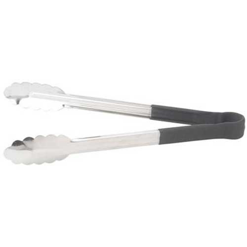 Winco Stainless Steel Heavy Duty Utility Tong with Red Plastic Handle, 12 inch -- 12 per case.