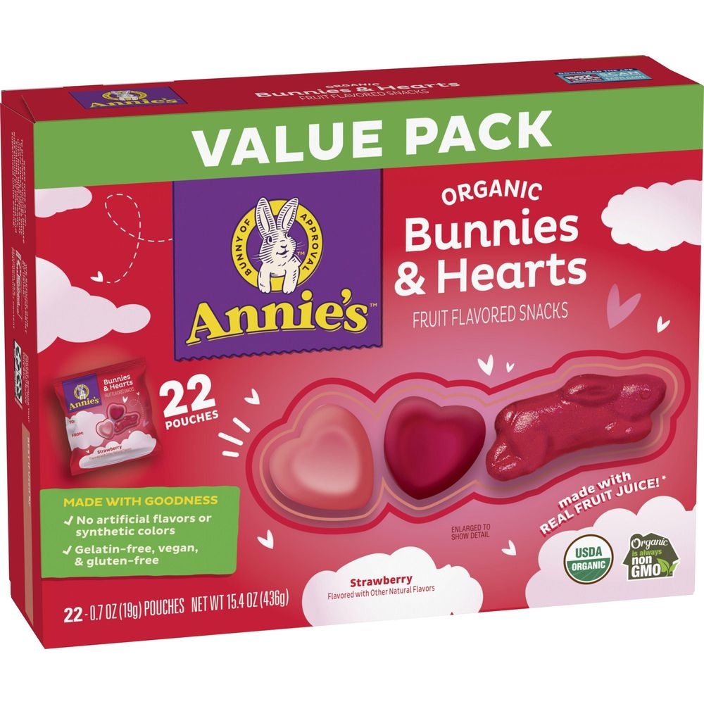 Organic Bunnies and Hearts Fruit Flavored Snacks