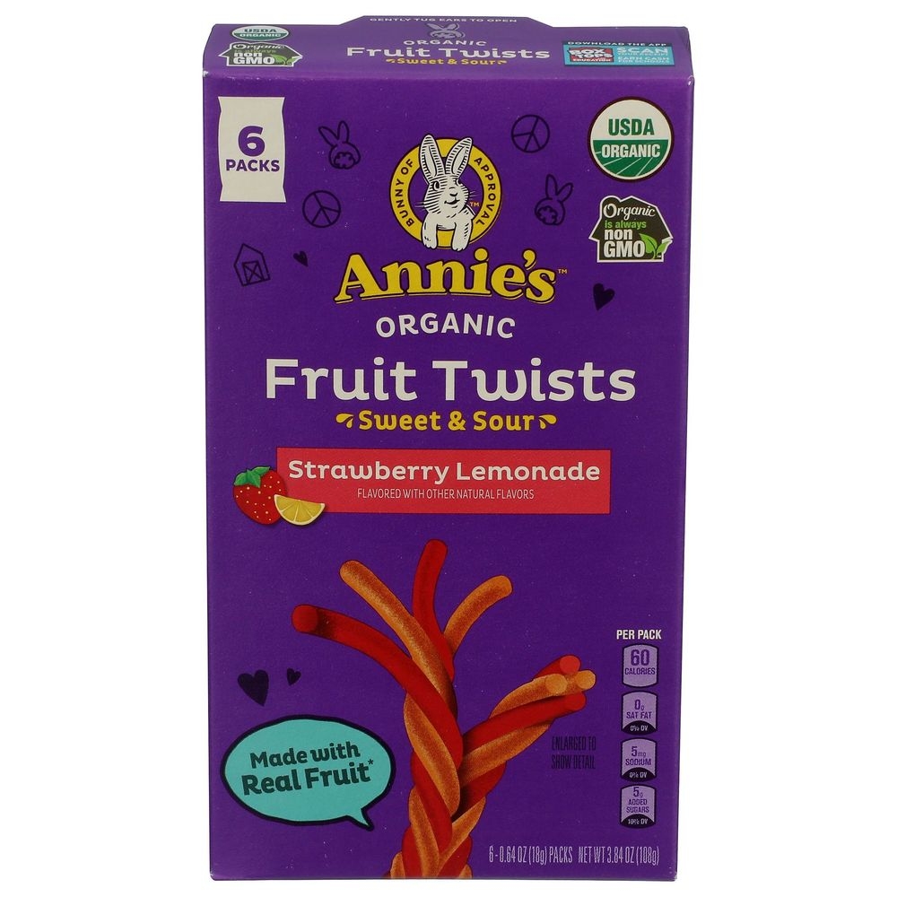 Organic Sweet and Sour Strawberry Lemonade Fruit Twists