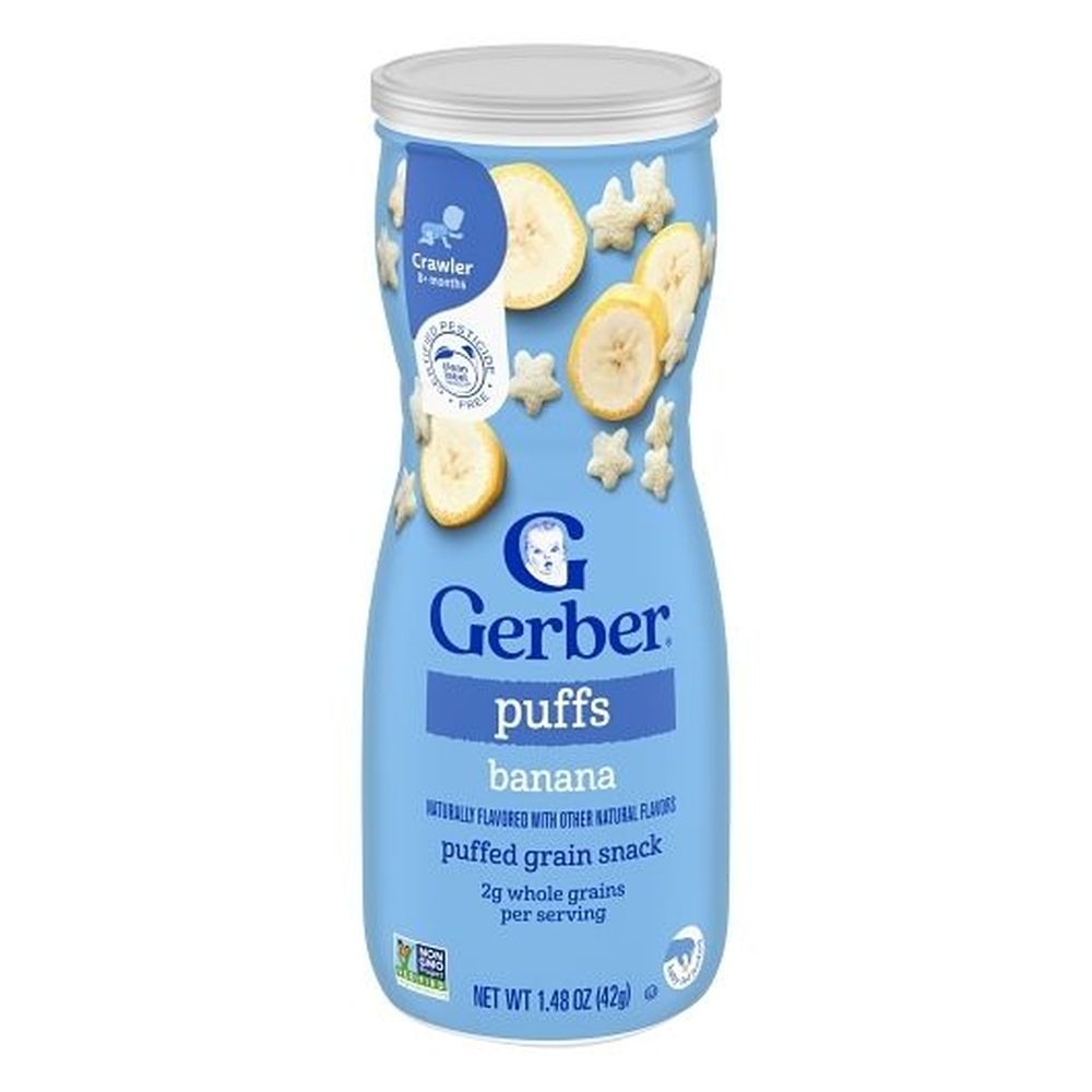 Gerber Puffs Banana Baby Snack, 1.48 Ounce -- 6 per case.