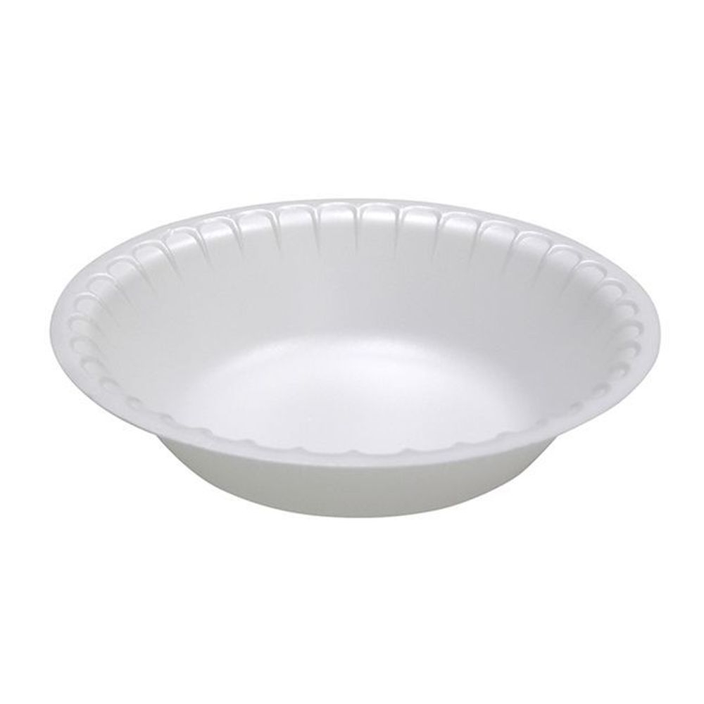 White Deluxe Laminated Polystyrene Foam Bowl