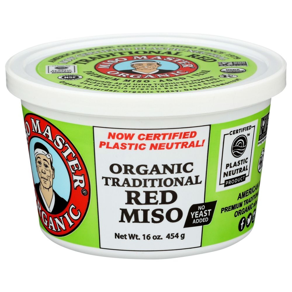 Miso Master Organic Traditional Red Miso, 16 Ounce Tub -- 6 Per Case