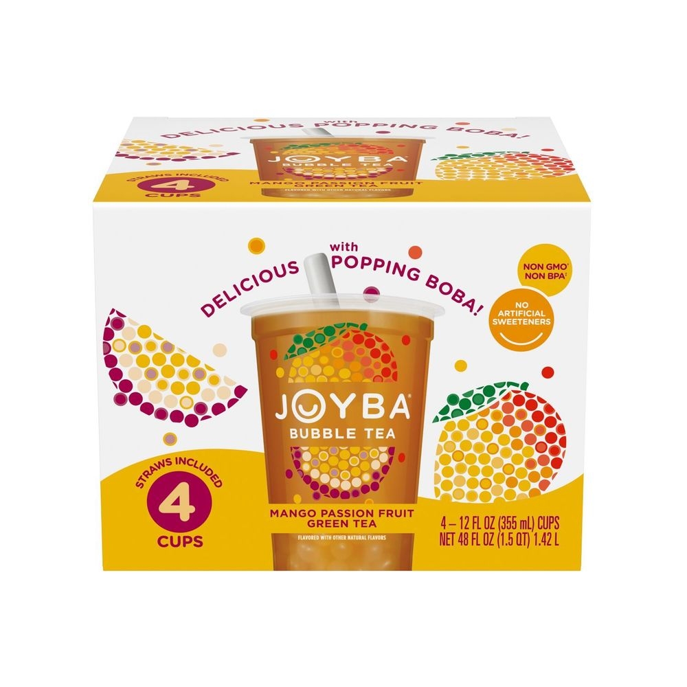 Mango Passion Fruit Green Bubble Tea