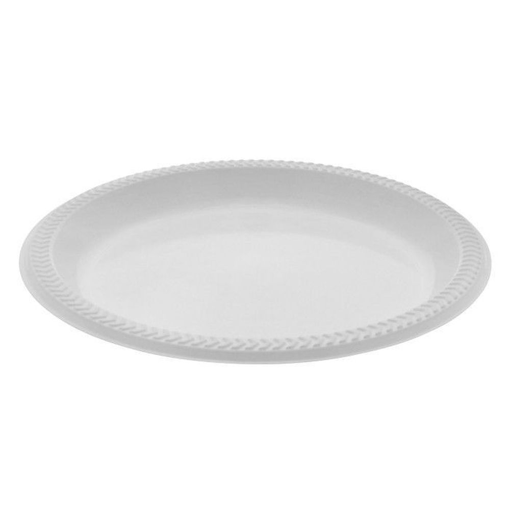 Impact White HIPS Round Plate