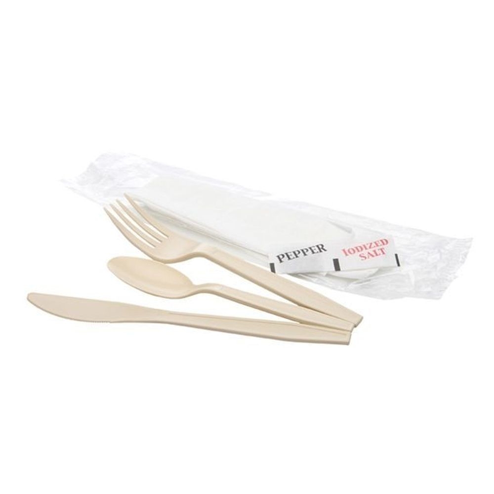 Tan PSM Heavy Weight Full Length Wrapped Cutlery Set