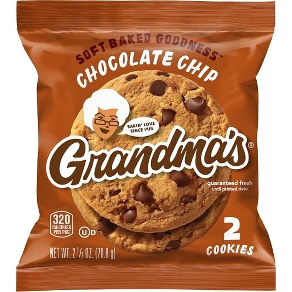 Grandmas Homestyle Big Chocolate Chip Cookie, 2.5 Ounce -- 60 per case.