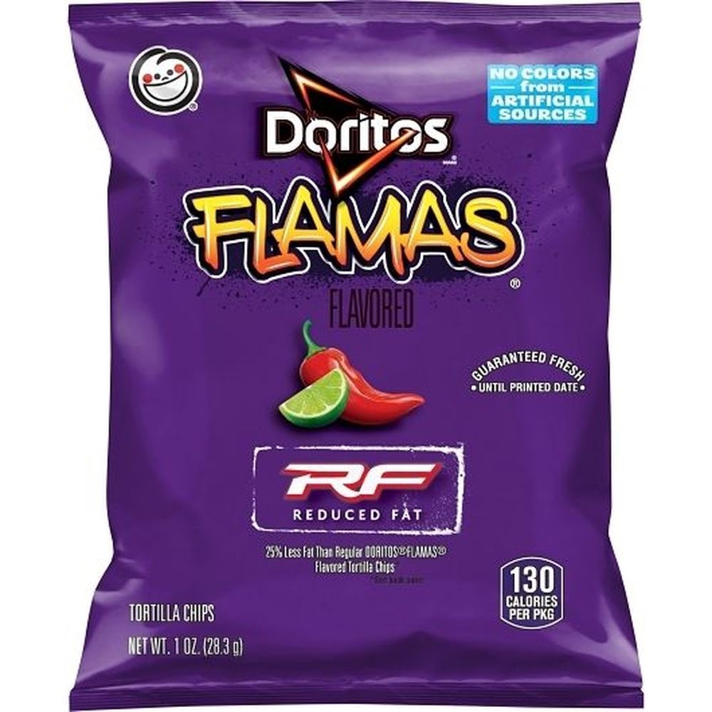 Doritos Flamas Tortilla Chips, 1 Ounce -- 72 per case.