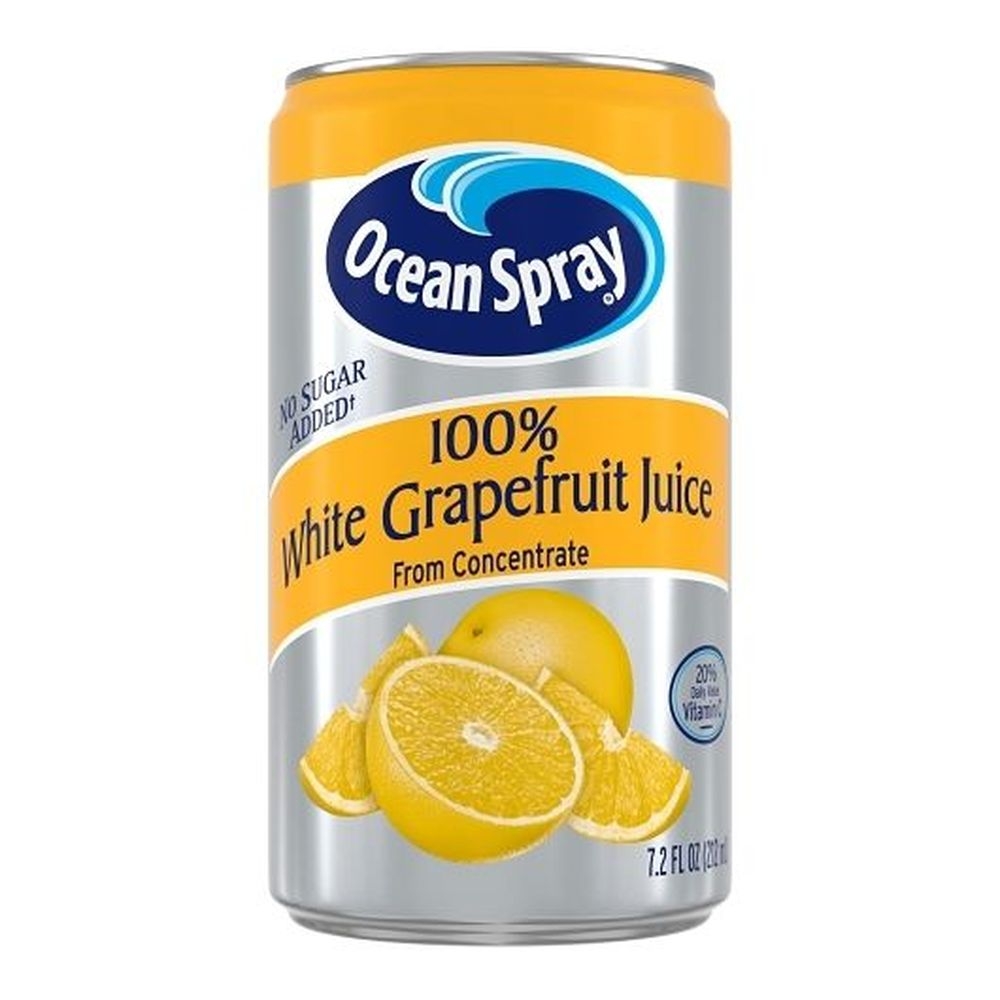 Ocean Spray No Sugar Added 100 Percent White Grapefruit Juice, 7.2 Fluid Ounce -- 24 per case