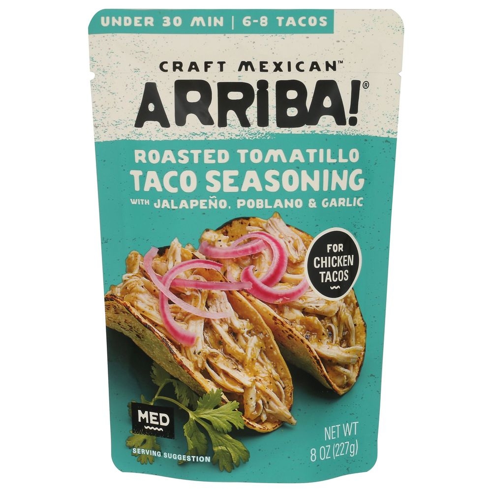 Roasted Tomatillo Taco Seasoning with Jalapeno Poblano and Garlic