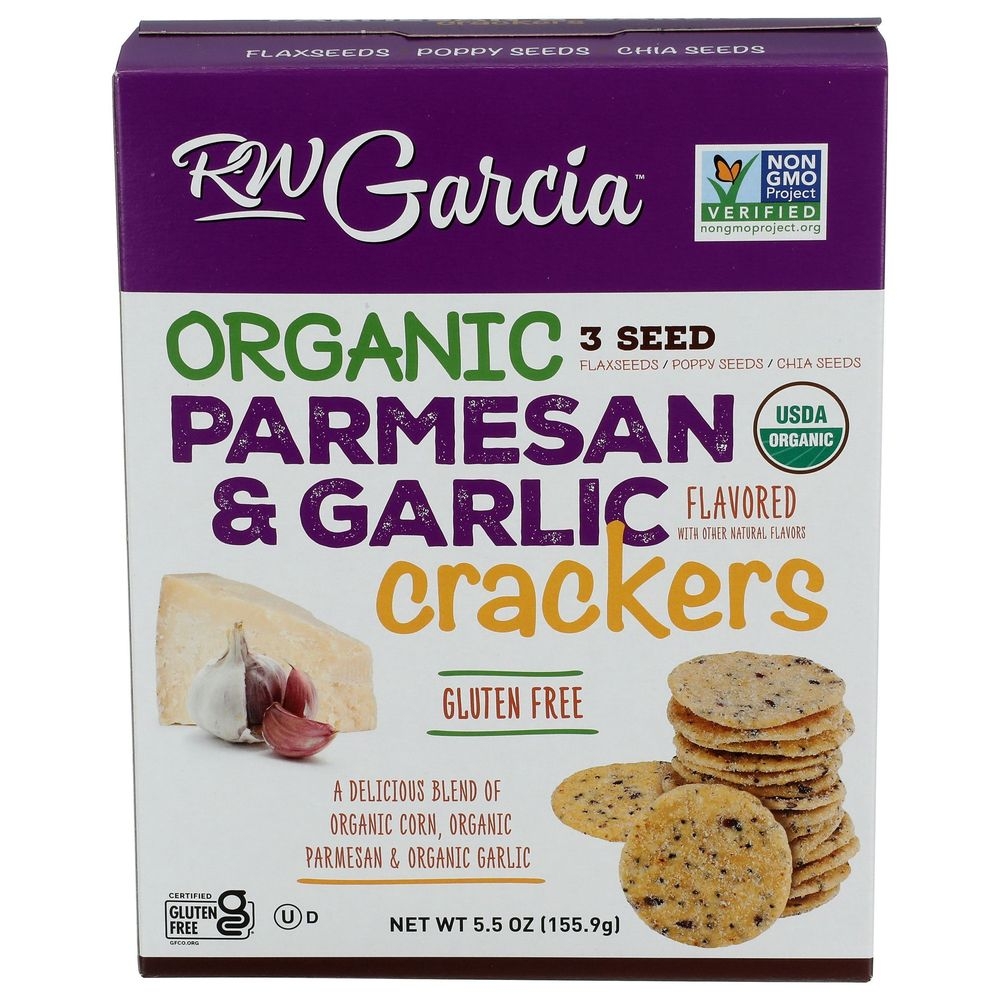 Organic 3 Seed Parmesan and Garlic Cracker