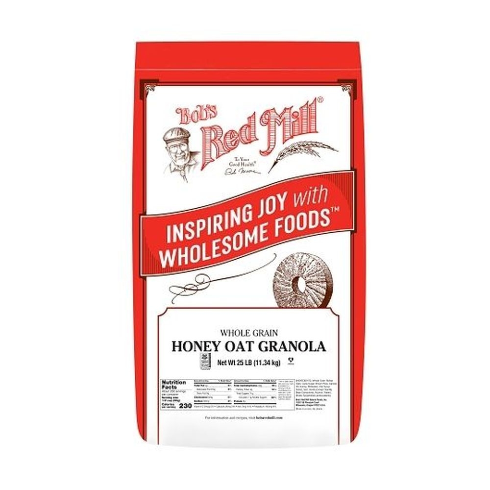 Bobs Red Mill Honey Oat Granola, 25 Pound.