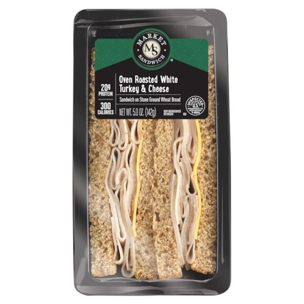 Deli Express Turkey and Cheese Wedge Sandwich, 5 Ounce -- 10 per case.