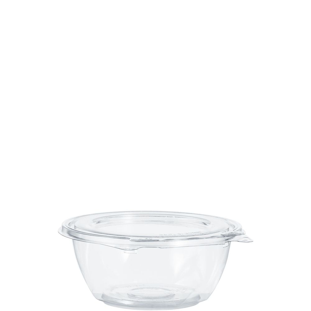 PET Tamper-Evident/Resistant Clear Bowl with Flat Lid 12 Ounce