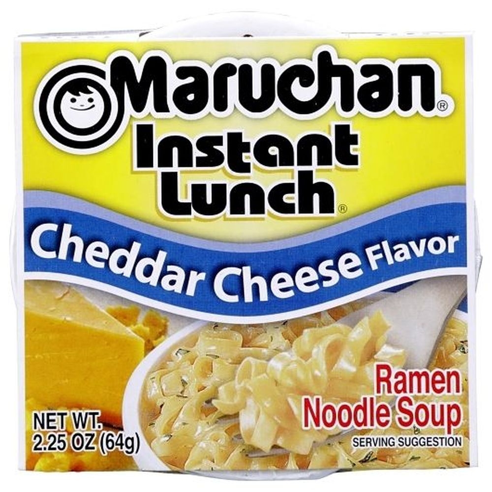 Maruchan Instant Lunch Cheddar Cheese Flavor - 2.25 oz. cup, 12 per case